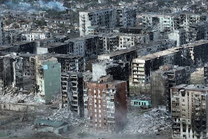 Destrucción en la localidad de Bakhmut
