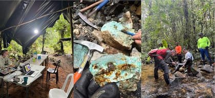 Andina Copper ha publicado en sus redes sociales fotografías de sus actividades exploratorias en el territorio